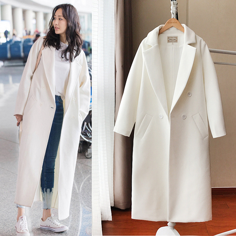 Abrigo Harajuku para mujer, ropa de calle Coreana de talla grande, chaqueta de terciopelo, abrigo de lana blanco ► Foto 1/4