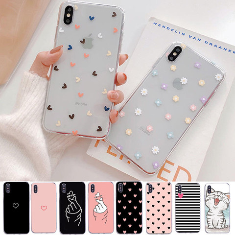 Caso para iphone 7 Funda Minnie Funda de silicona de carcasa blanda para Apple iphone 5 5S se 6 6 s 6 6 s 7 8 plus xs max x 10 xr bolsas Funda ► Foto 1/6