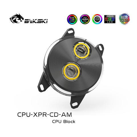 BYKSKI-bloque de agua para CPU AMD Ryzen RYZEN3000 AM3/AM3 +/TR4 X570 AM4, radiador de cobre, enfriador de agua ► Foto 1/6