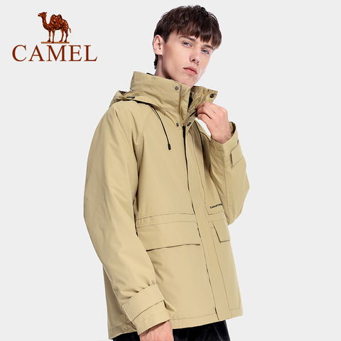 CAMEL Men Warm chaqueta impermeable de dos piezas tres en uno desmontable forro polar Tide Brand Tooling chaquetas 2022 nuevo ► Foto 1/6