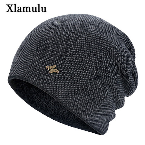 Xlamulu-gorros pequeños cráneos a la moda, gorros Tejidos cálidos, sombreros de invierno para hombre, gorros de hombre, pasamontañas, Gorro para mujer ► Foto 1/6