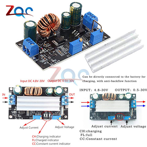 DC-Convertidor de voltaje constante buck-boost, controlador de carga Solar de 4,8-30V, reductor ajustable de potencia automática ► Foto 1/6