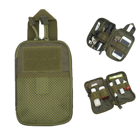 Bolsa militar EDC Molle herramientas de malla bolsas accesorios 1000D Nylon táctica cintura fundas de caza linterna al aire libre revista bolsillo ► Foto 1/6