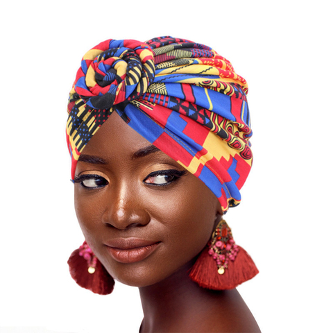 De moda de impresión Boho de hijab de flor de África de cabeza turbante sombrero listo para usar hiyab interior para tapas turbante sombrero ► Foto 1/6