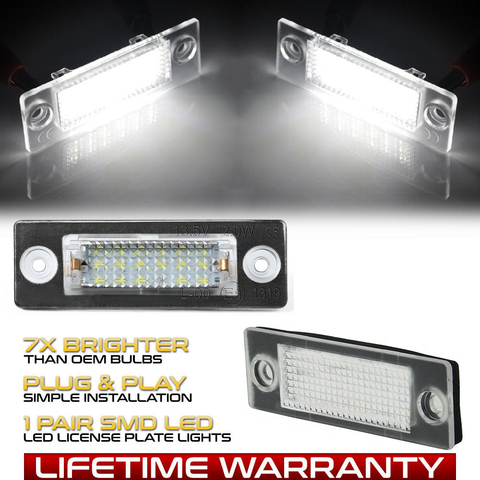 2 uds LED luz de placa de matrícula para VW transporte T5 T6 Passat B6 3C B5.5 Caddy 3 Golf 4 Jetta 5 Syncro 5 Touran ► Foto 1/6