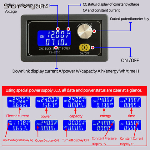 Pantalla LCD Digital de DC-DC, medidor de corriente de voltaje constante, control programable, módulo de fuente de alimentación, amperímetro ► Foto 1/6