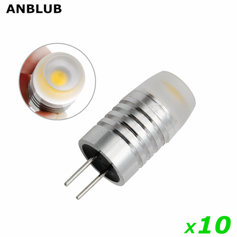 10 unids/lote de aluminio Lamparas regulable G4 LED 1W luz DC 12V lámpara Led reemplazar 20W 30W bombilla halógena lámparas de foco ► Foto 1/6