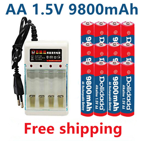 Batería recargable AA de 9800 mah, pila recargable AA de 1,5 V, Alcalinas, drummey, 2-16 Uds., envío gratis ► Foto 1/6