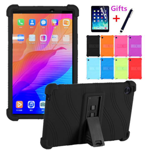 Funda de silicona suave a prueba de golpes para Huawei MatePad T8 Kobe2-L03 KOB2-L09, funda protectora ajustable con soporte, película y bolígrafo ► Foto 1/6