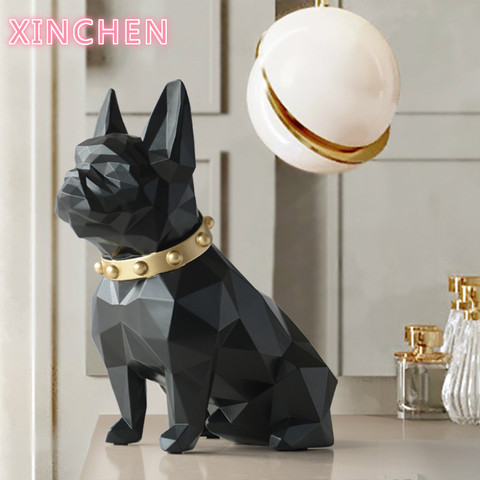 Estatua de perro para manualidades decorativas, escultura de resina de animales, arte moderno para adornos para el hogar, accesorios de decoración de jardín ► Foto 1/6