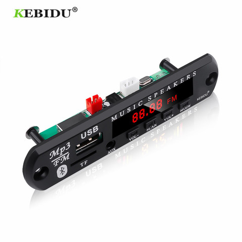 KEBIDU 5V 12V MP3 placa decodificadora WMA Módulo de Audio USB TF Radio Bluetooth5.0 música inalámbrica coche reproductor de MP3 con Control remoto ► Foto 1/6