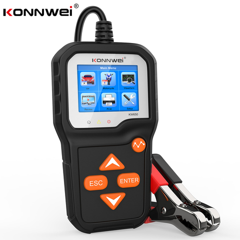 Probador de batería de coche KONNWEI KW650 para Analizador de 6V/12V 100 a 2000 CCA, probador de carga rápida de coche PK KW600, herramienta de batería ► Foto 1/6
