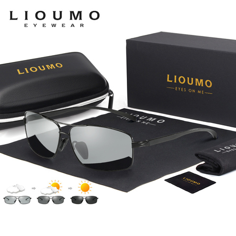 LIOUMO-gafas De Sol fotocromáticas polarizadas para hombre y mujer, Lentes De conducción antideslumbrantes De camelón De alta calidad ► Foto 1/6