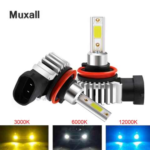 Mini 2 uds 80W 12000LM LED bombillas de faro delantero de coche H11 9006 HB4 9005 HB3 H4 H7 H8 H9 H1Headlight Kit de/haz bulbo de la luz de niebla ► Foto 1/6