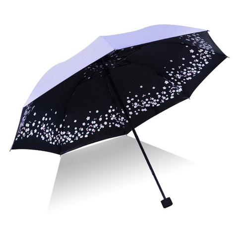 YADA ins-paraguas plegable con flores de cerezo para mujer, paraguas UV a prueba de lluvia, sombrilla de protección para sol y lluvia, YD200071 ► Foto 1/6