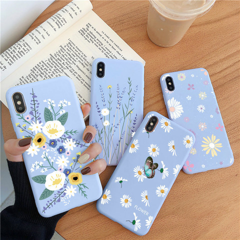 Funda de mariposa con flores para Xiaomi, funda de TPU Floral para Xiaomi Redmi Note 9 8 Pro 9 s 8T 5 6 7 7A 8A Mi A3 A1 A2 8 9 SE 9T CC9 CC9e 10 Lite ► Foto 1/6