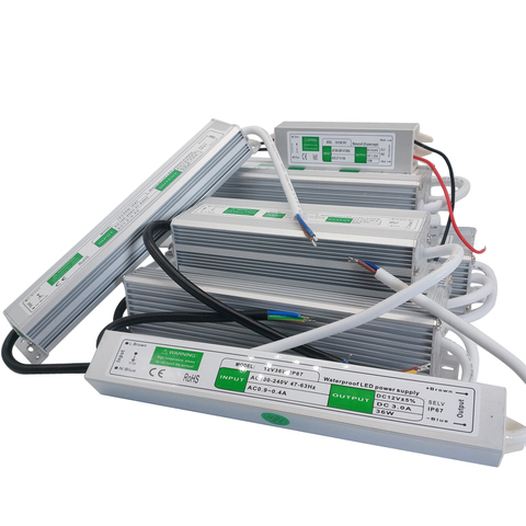 Fuente de alimentación conmutada para exteriores, Controlador LED de 12V y 24 V CC, IP67, fuente de alimentación impermeable AC-DC de 220V a 12V, SMPS de 10W-200W ► Foto 1/6