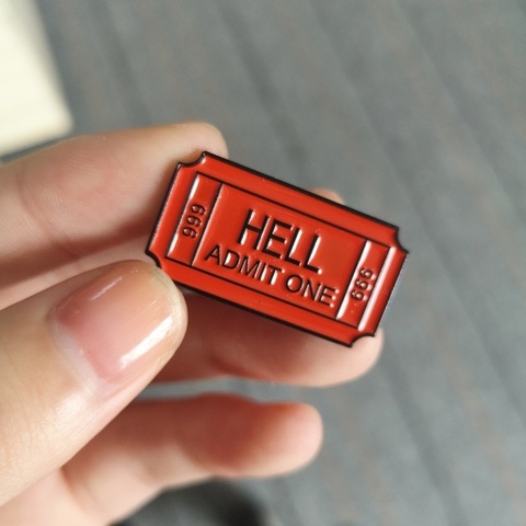 Hell-Pin de esmalte suave 666, joyería gótica, insignia ► Foto 1/6