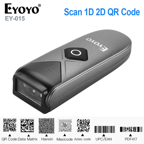 Eyoyo-Mini escáner de código de barras EY-015, USB con cable/Bluetooth/2,4G, inalámbrico, 1D, 2D, QR, PDF417, código de barras para iPad, iPhone, Android, tabletas, PC ► Foto 1/6