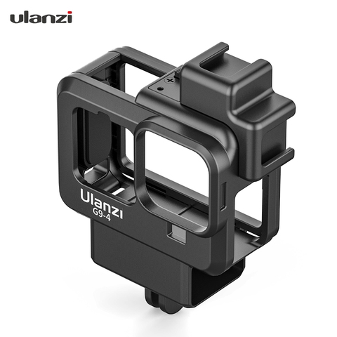 Ulanzi G9-4 Action Vlog-carcasa protectora de plástico con doble soporte para zapata fría, adaptador de filtro de 55mm para GoPro Hero 9 ► Foto 1/6