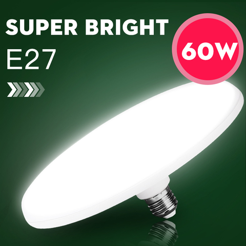 E27 Bombilla LED 220V 15W 20W 40W 50W 60W ampolla Bombilla lámpara Super brillante lámpara de mesa para cocina hogar iluminación interior Lámpara de ahorro de energía taller de iluminación de la fábrica lámpara eléctri ► Foto 1/6