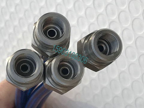 Manguera de aceite de freno de motocicleta, tubo de PTFE trenzado de acero inoxidable con junta Hexagonal convexa y filamento exterior, cubierta de PU ► Foto 1/6