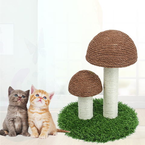 Rascador para gato con forma de seta, juguete dental, rascador para gatos, muebles para proteger la salud de las mascotas, rascador de Sisal, Bola de Sisal ► Foto 1/6