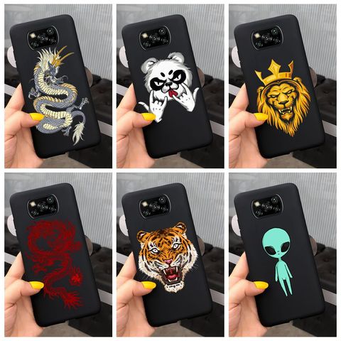 Funda trasera de silicona para Xiaomi Poco X3 NFC, carcasa trasera de TPU suave, negra mate, para teléfono Xiaomi Poco X3 X 3, PoxoX3, 6,67 pulgadas ► Foto 1/6