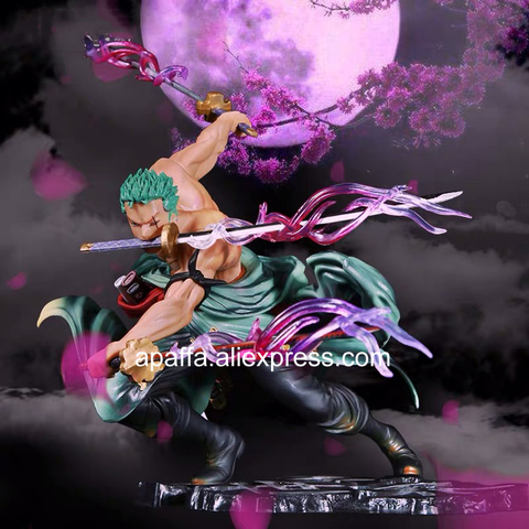 18cm de una pieza Anime figura Nuevo Mundo Roronoa figura DE ACCIÓN DE Zoro Roronoa Zoro mundial de 3000 figura muñeca coleccionable en miniatura Juguetes ► Foto 1/6