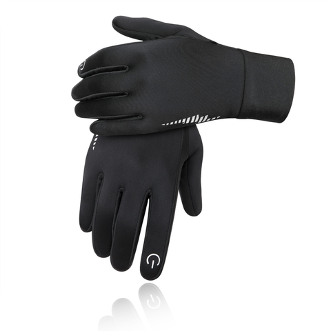 Guantes de invierno para hombre y mujer, guante de pantalla táctil, cálido, clima frío, para entrenamiento, correr, entrenamiento de ciclismo, bicicleta y fútbol ► Foto 1/6