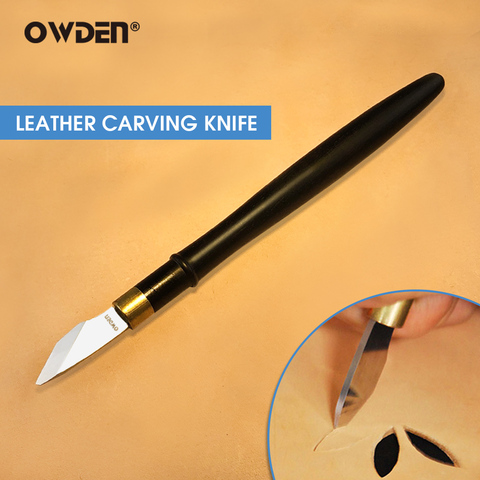 OWDEN-cuchillo para cortar cuero, herramienta de corte afilado con mango de ébano ► Foto 1/6