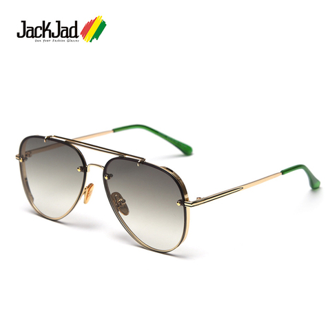 JackJad-gafas De Sol clásicas De estilo aviador para hombre, anteojos De Sol con gradiente, diseño De marca con remaches, S31247, 2022 ► Foto 1/6