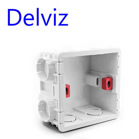 Delviz-caja de interruptores de pared, Cassette de enchufe de pared, materiales de plástico de 86mm, para interruptor de luz de pared estándar de la UE, caja de montaje interno ► Foto 1/1