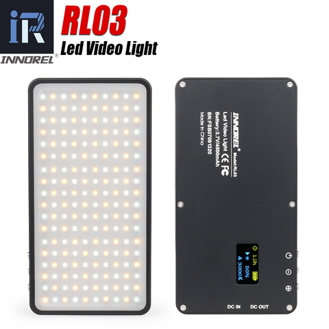 INNOREL-miniluces LED RL03 para fotografía, portátil, ultrafinas, batería móvil para viajes al aire libre, 4500 mAh, luz de vídeo en vivo ► Foto 1/6