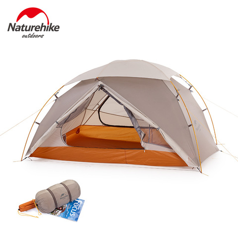 Naturehike nueva tienda Camping al aire libre senderismo ultraligero tienda nebulosa 20D Nylon doble capas de nieve a prueba de 1-2 Persona de la tienda ► Foto 1/6