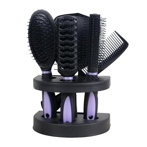 5 uds Anti-estática peine cojín cepillo salón casa Set de peluquería con espejo nuevo cabello masaje peine conjuntos ► Foto 1/6