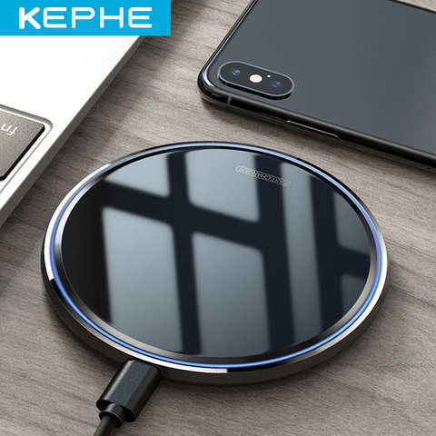 KEPHE USB C rápido 10W cargador inalámbrico para Huawei P30 Pro Xiaomi Mi 9 Samsung S10 S9 Qi 10W de carga rápida para iPhone 11 XS XR 8X8 ► Foto 1/6