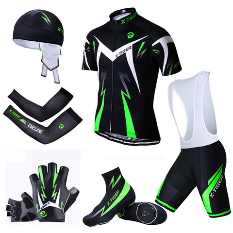 X-TIGER-Conjunto de ciclismo grande, ropa de bicicleta de carreras, uniformes, jersey, kits de secado rápido de verano ► Foto 1/6