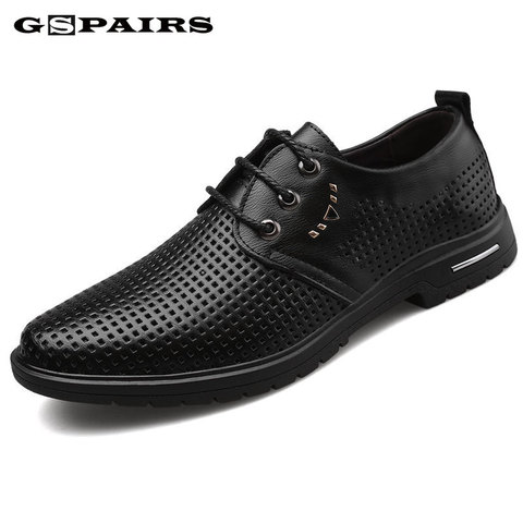 Zapatos formales de cuero italiano elegantes de primavera y verano para hombre, calzado transpirable de marca de lujo para hombre, zapatos Oxford Brogue para hombre ► Foto 1/6