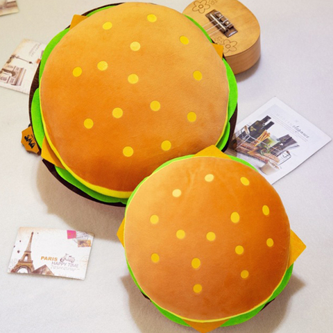Juguetes de peluche en forma de hamburguesa para niños, almohada creativa y divertida, cojín, regalo ► Foto 1/6