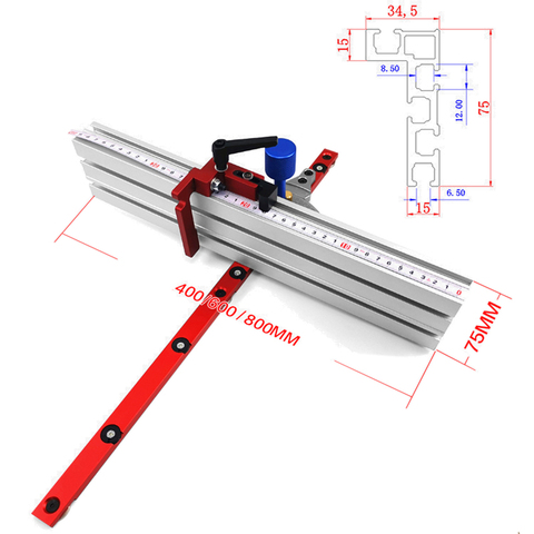 Calibrador de inglete para carpintería, herramienta con inglete de ángulo de parada de pista, guía de grabado, enrutador, Sierra de mesa, herramientas de bricolaje ► Foto 1/6