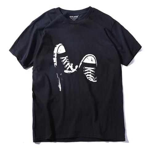COOLMIND 100% algodón casual de manga corta zapatos de skate hombres camiseta cool verano hombres Camiseta Hombre hombre Camisas ► Foto 1/6