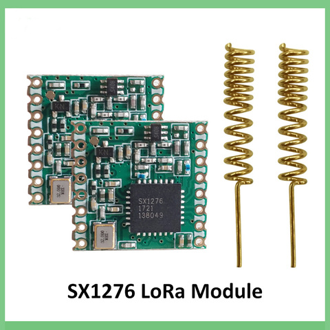 2 uds 868MHz superbajo poder RF LoRa módulo SX1276 chip receptor de comunicaciones de larga distancia y transmisor SPI IOT + 2 uds antena ► Foto 1/6