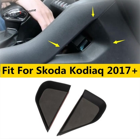 Yimaautotrims caja de almacenamiento de Control del centro lateral del coche cubierta de la placa Gap Fit para Skoda Kodiaq 2017 2022 molduras interiores de plástico ► Foto 1/6
