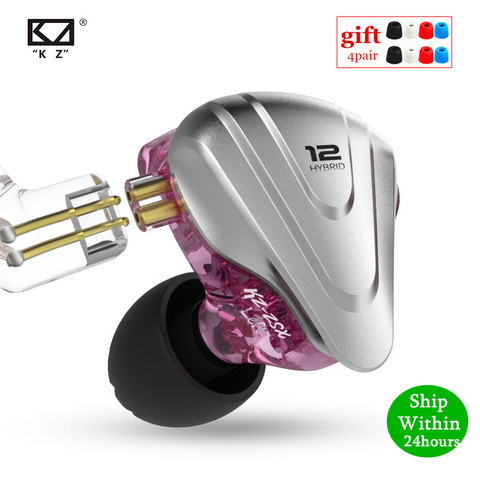 KZ ZSX Terminator 5BA + 1DD 12 unidad híbrida en-oído auriculares de alta fidelidad de auriculares de música de deporte KZ ZS10 PRO AS12 AS16 ZSN PRO C12 DM7 ► Foto 1/6