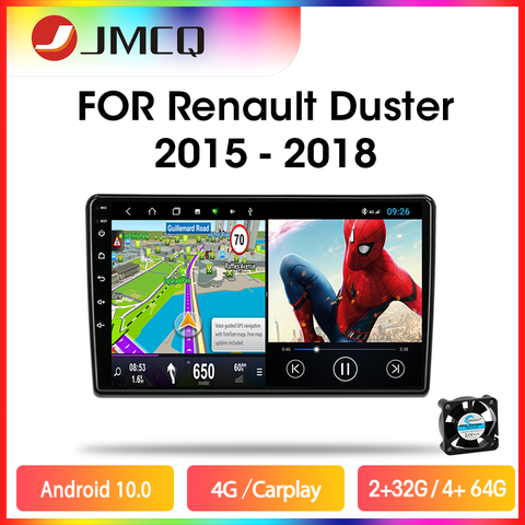 JMCQ Android 10,0 4G 8 núcleos Radio del coche para protector antipolvo para Renault 2015-2022 Multimedia reproductor de Video 2 din RDS DSP GPS Navigaion unidad de cabeza ► Foto 1/6