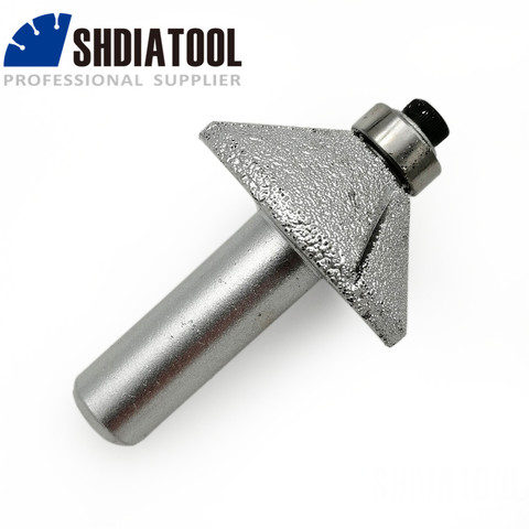 SHDIATOOL No.16 tipo cono con fondo de soldadura al vacío, brocas de rebajado de diamante de piedra 12,7mm vástago para borde perfil ► Foto 1/6