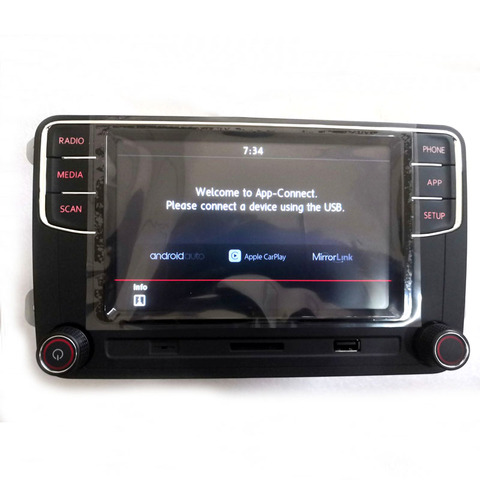 Reproductor multimedia para coche, Radio con Android, botón de Carplay, nueva actualización, RCD330, RCD330G Plus, adaptador en inglés, para Passat B6, GOLF MK5, MK6 ► Foto 1/2