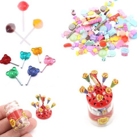 Mini piruletas de azúcar para Comida en miniatura, dulces con estuche para casa de muñecas 1/12, muebles de cocina, accesorios para juguetes 1:12 ► Foto 1/6