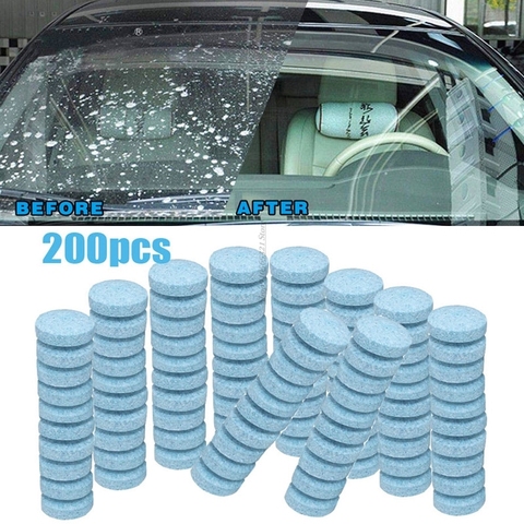 Limpiador de vidrio sólido para coche, accesorios de limpieza del hogar para limpiaparabrisas, pastillas líquidas, tableta de lavado de coche, 10/50/100/200 Uds. ► Foto 1/1